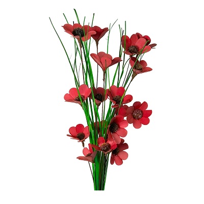 6 Stem Chinese Red Poppy 
